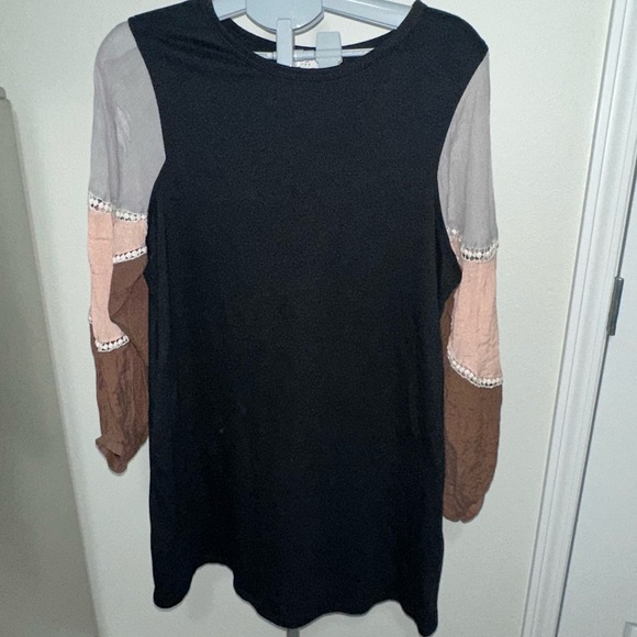 Umgee Colorblock Long Sleeve Dress - Picture 1 of 5